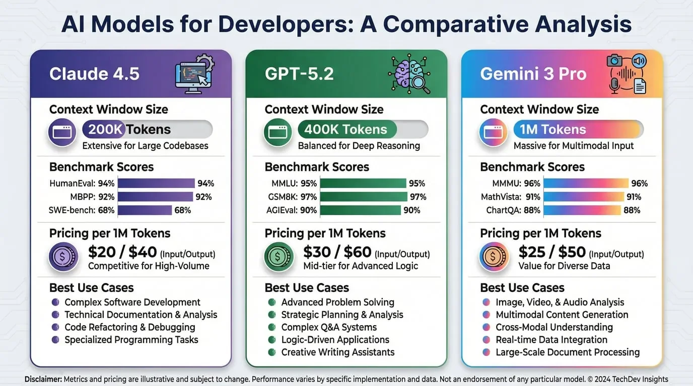AI Models Comparison Infographic