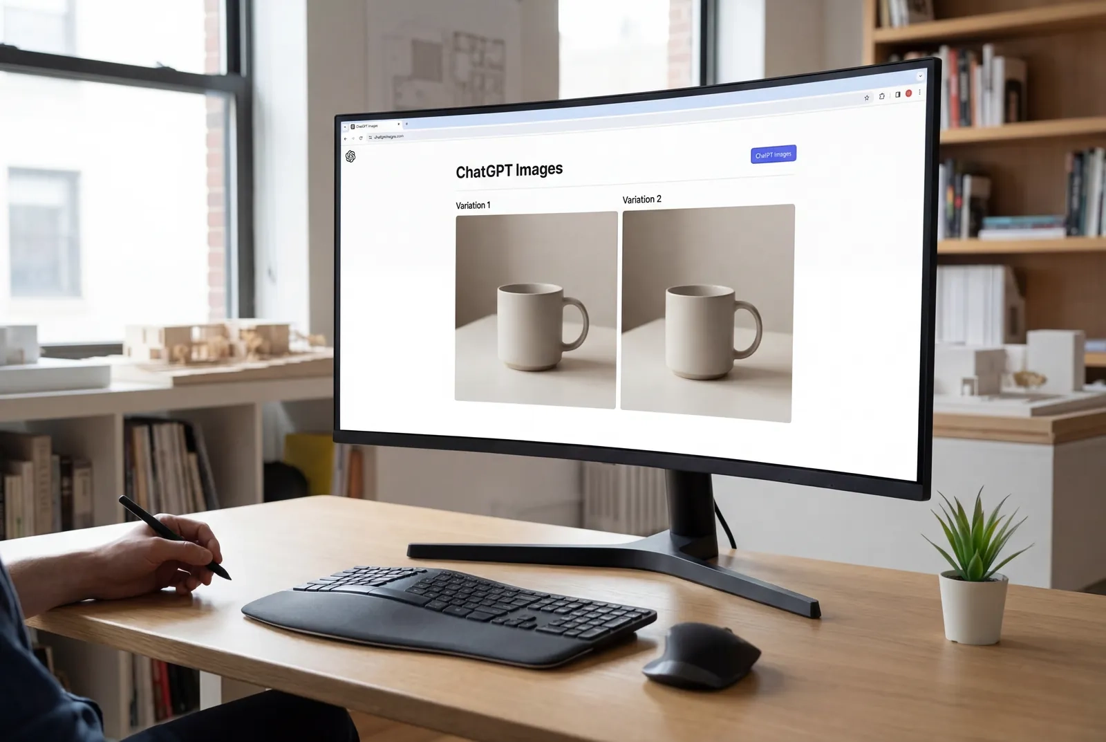 Espace de travail créatif alimenté par l'IA montrant l'interface de GPT Image 1.5 avec plusieurs variations d'images