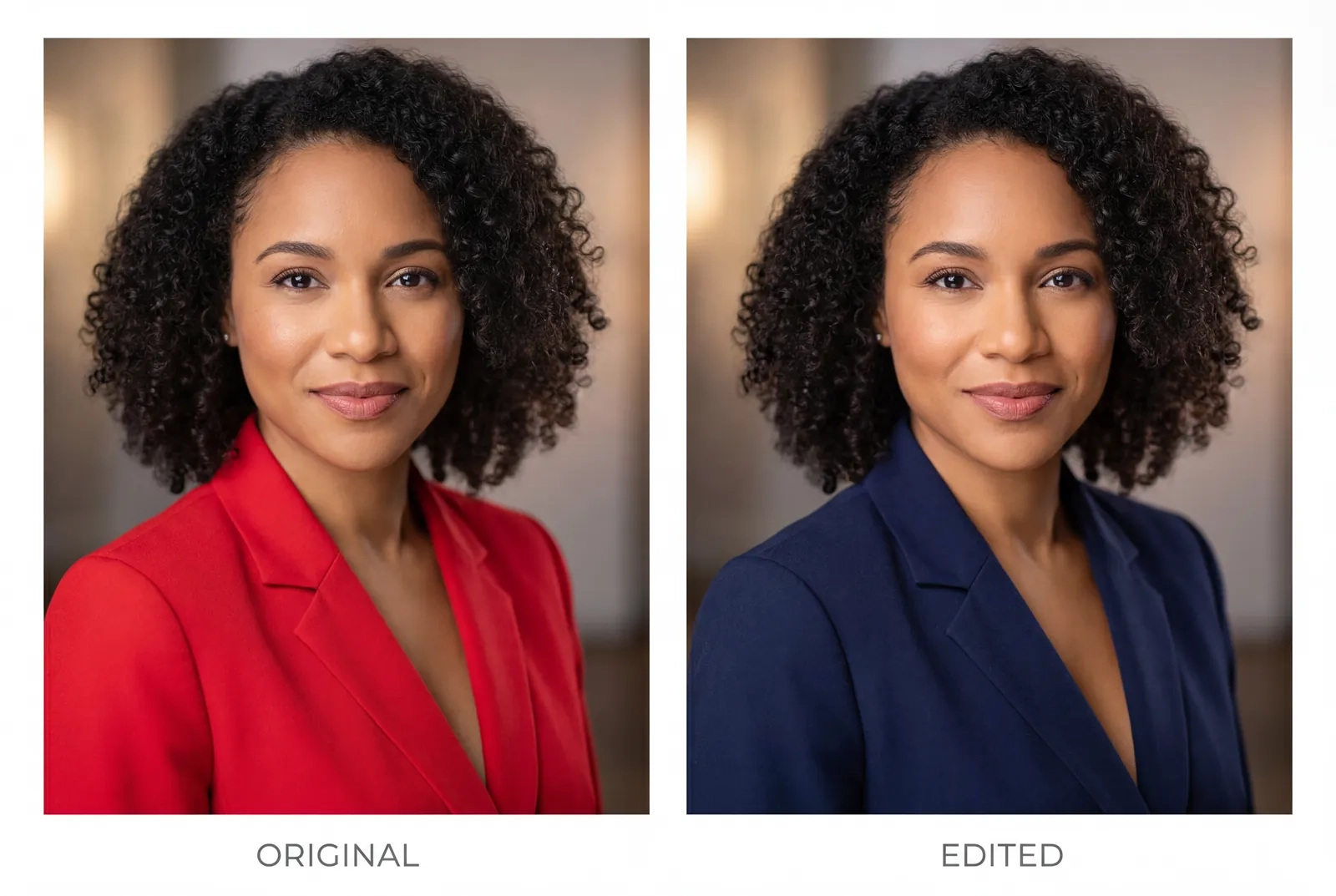 Comparaison montrant les capacités d'édition de précision de GPT Image 1.5