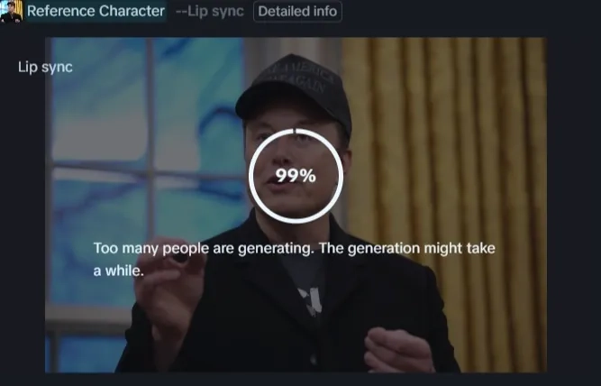 Video generation preview screen with playback controls