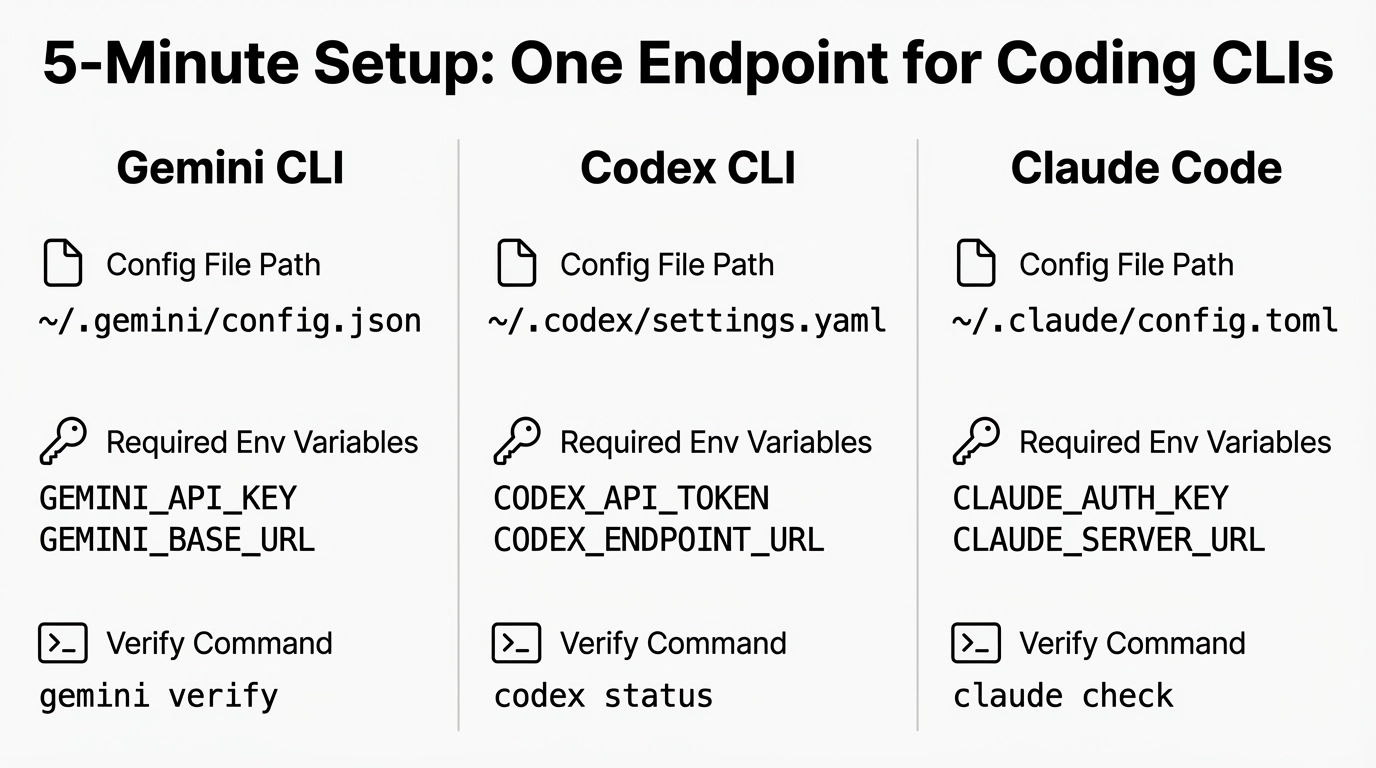 One Endpoint for Coding CLIs