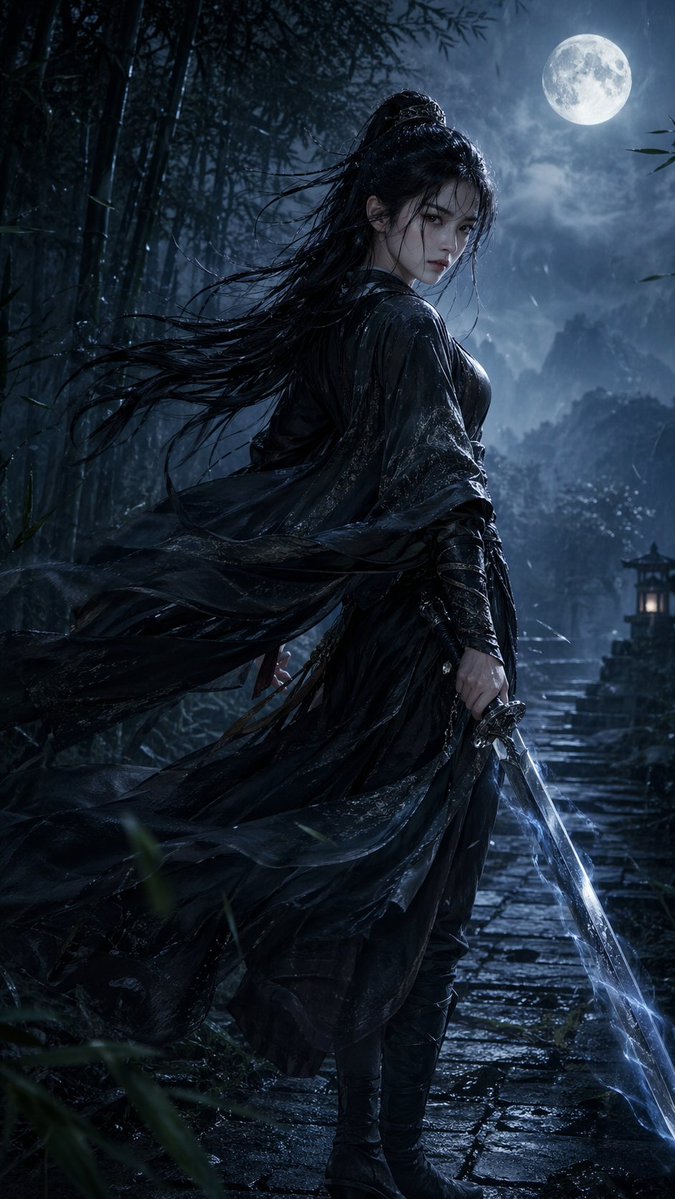 GPT Image 2 vertical wuxia heroine portrait sample