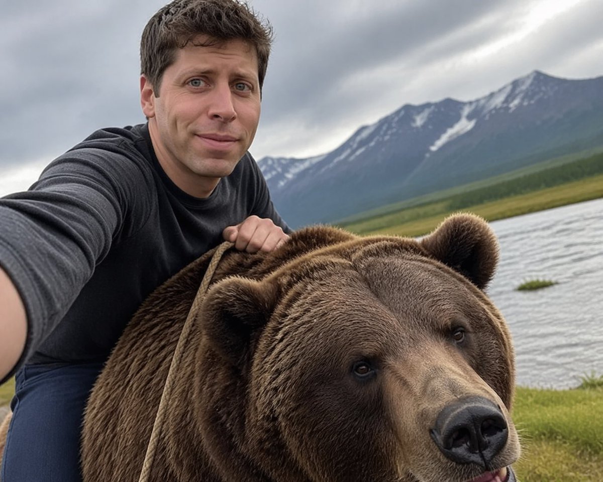 GPT Image 2 Sam Altman bear selfie sample