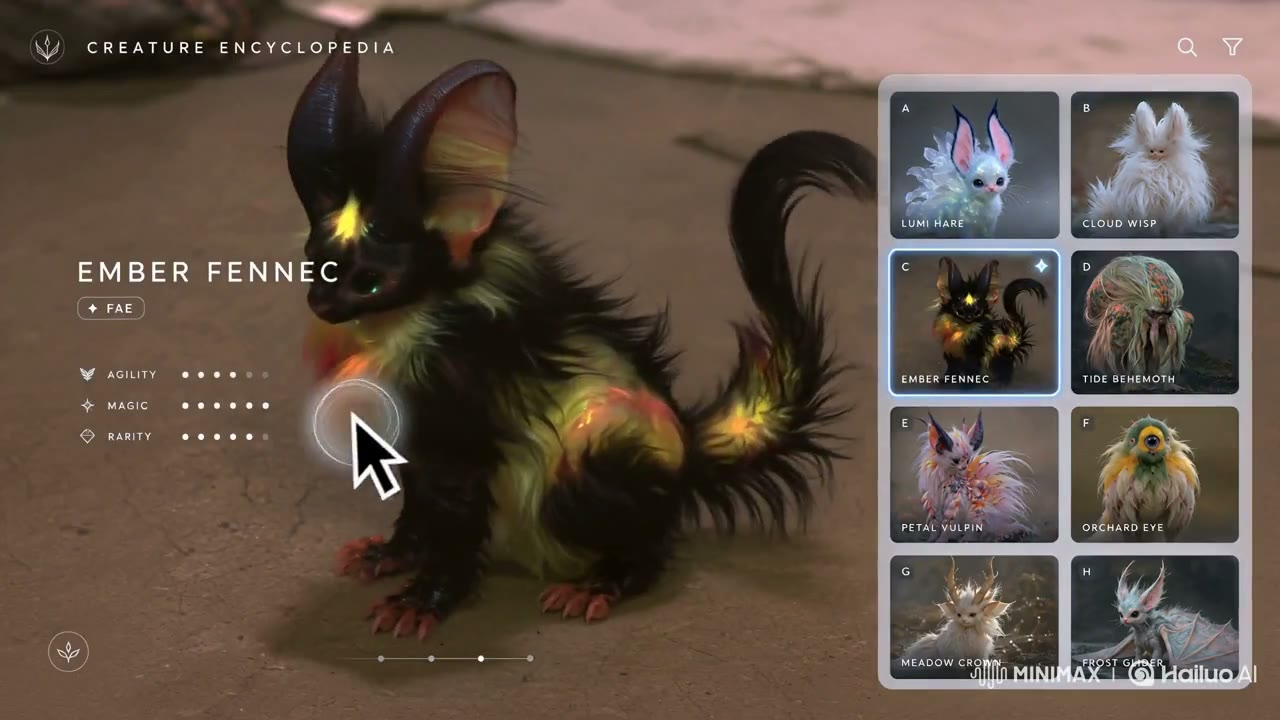 Creature Encyclopedia UI Demo