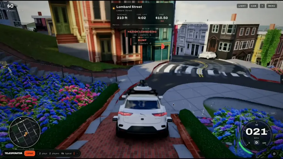 Demo de conducción urbana en Three.js de @mindblown_ai