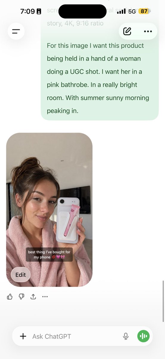 GPT Image 2 JSON color grading UGC model sample