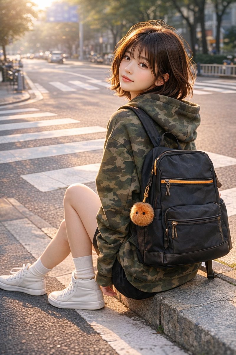 GPT Image 2 urban turn-back street portrait sample