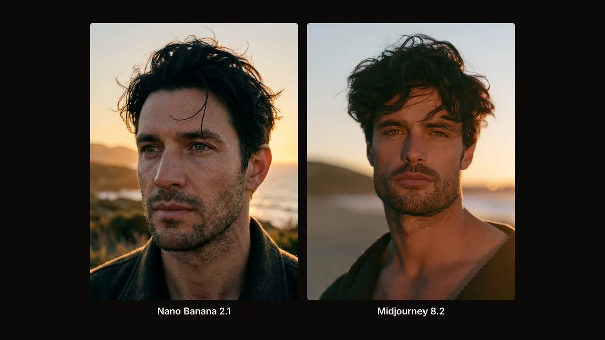 Golden-hour portrait: man