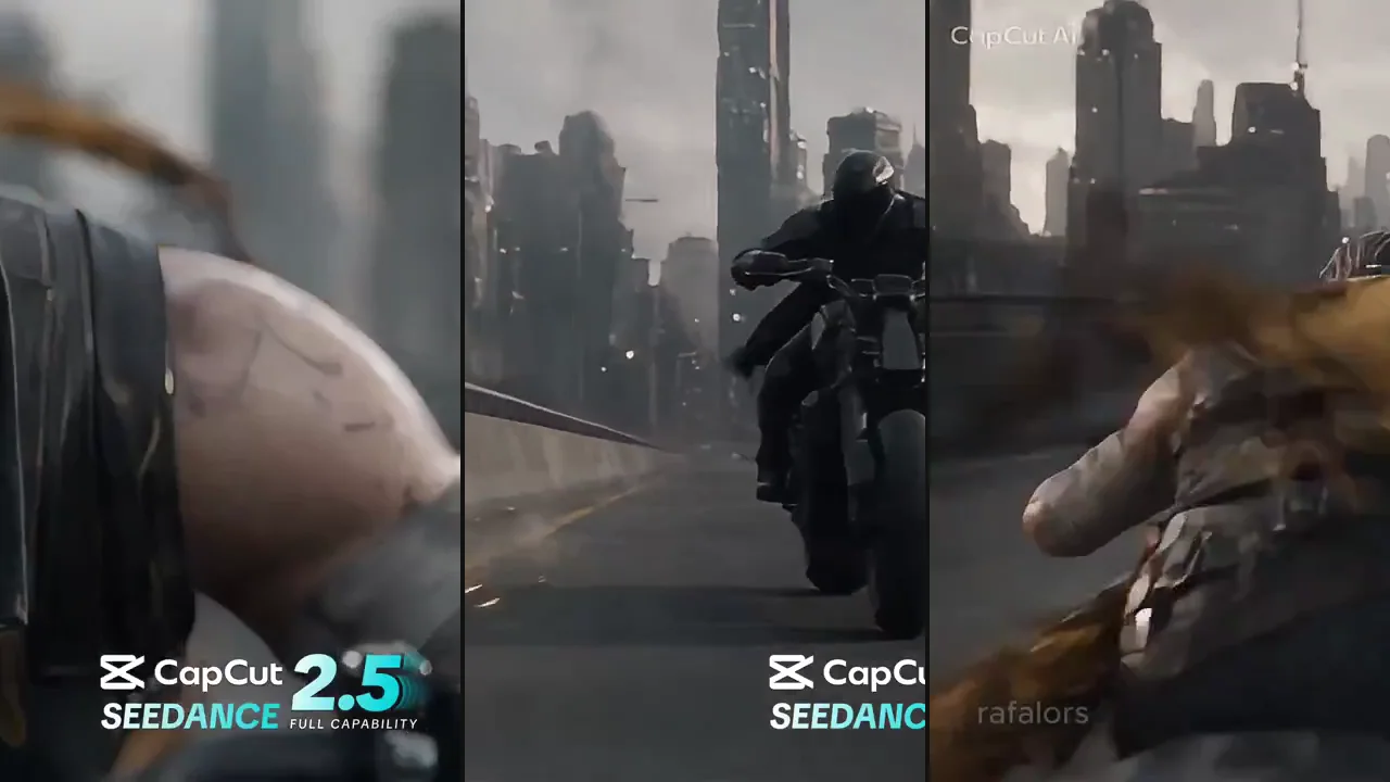 Courier Chase with Five Locked References video workflow example, not verified as Seedance 2.5 API output