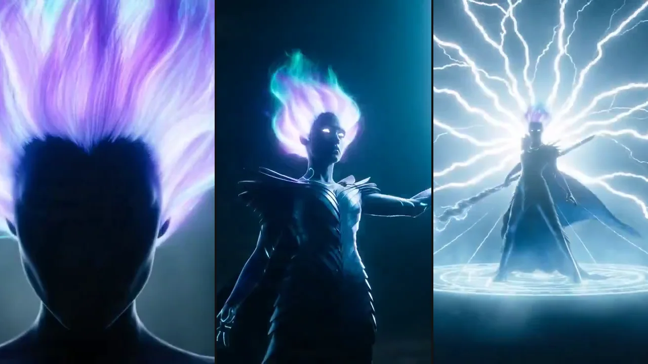 Electric Witch Transformation Sequence video workflow example, not verified as Seedance 2.5 API output