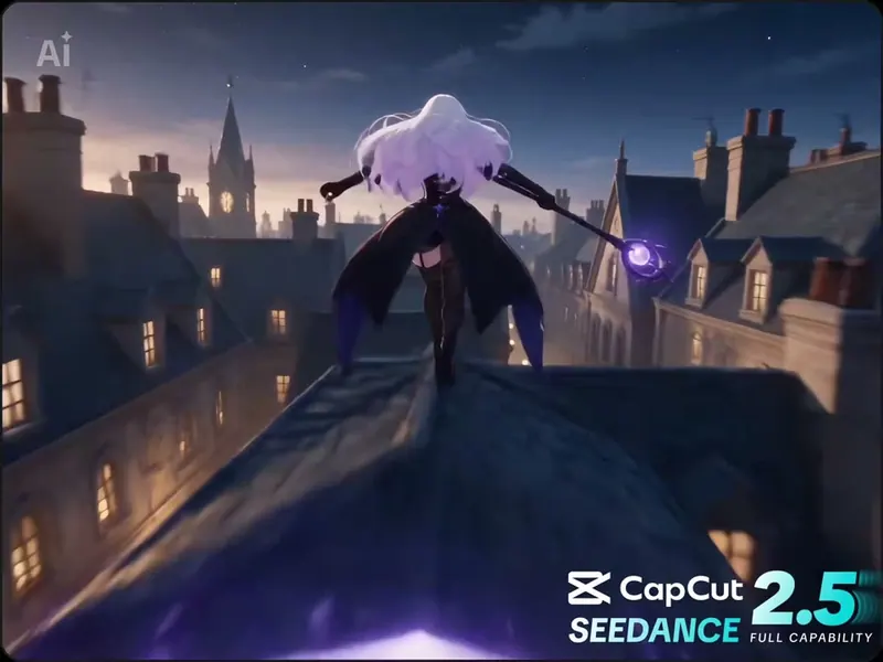 Floating Magic City FPV Anime video workflow example, not verified as Seedance 2.5 API output