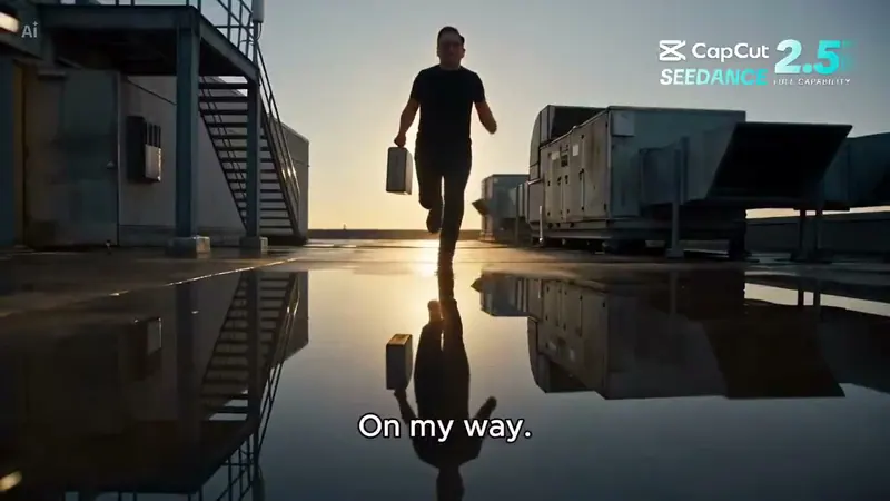 IMAX Golden-Hour Field Operative video workflow example, not verified as Seedance 2.5 API output