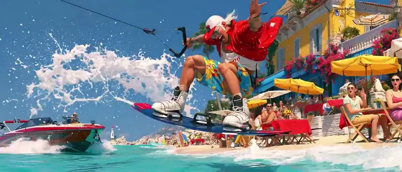 Terrace Wakeboarder Splash video workflow example, not verified as Seedance 2.5 API output