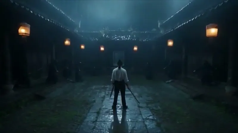 Three-Minute Rain Temple Swordfight video workflow example, not verified as Seedance 2.5 API output