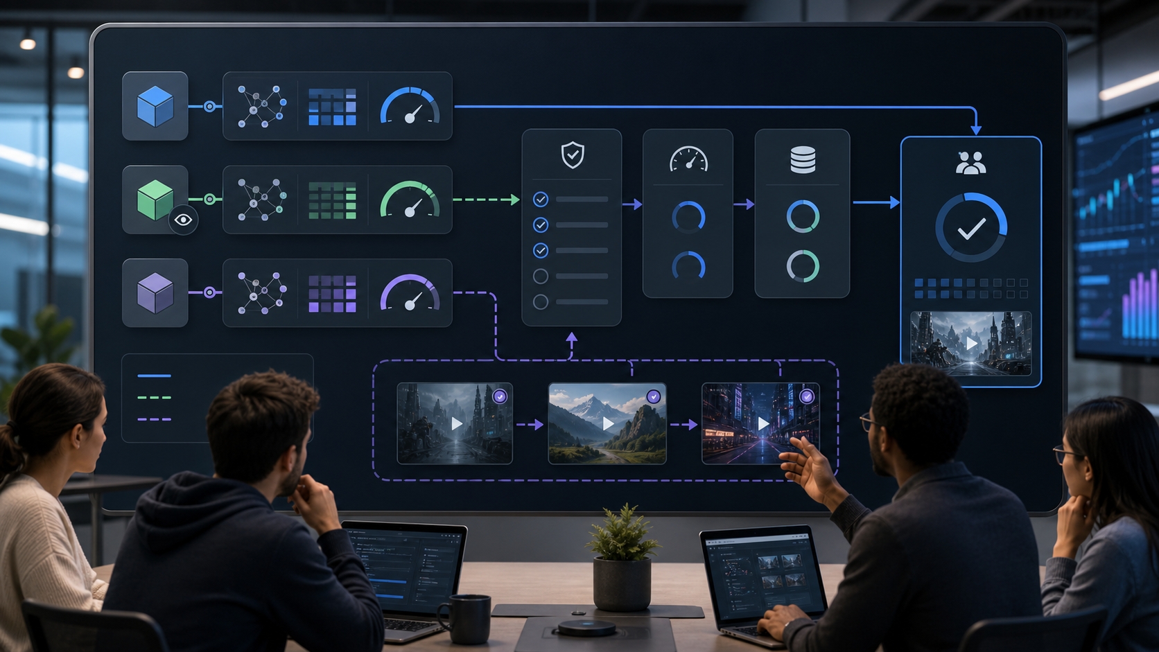 Seedance 2.1 evaluation workflow for comparing watchlist video routes against production baselines on EvoLink